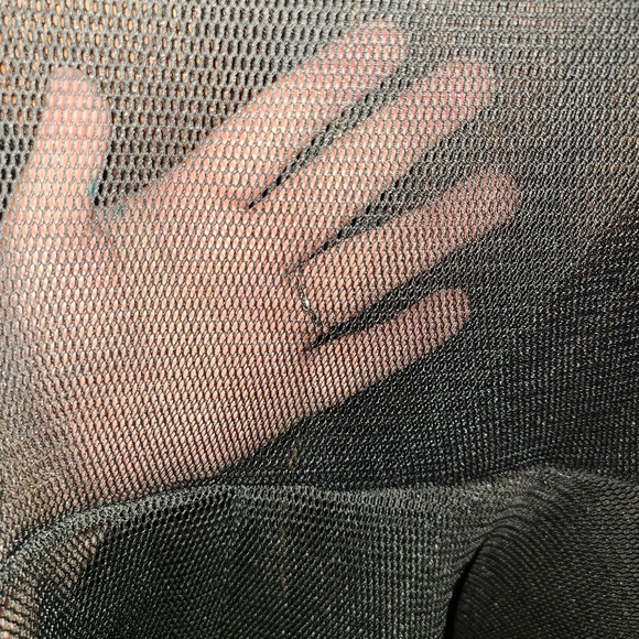 Dice Net Mesh High Low Dress Size Small Black - Picture 3 of 5